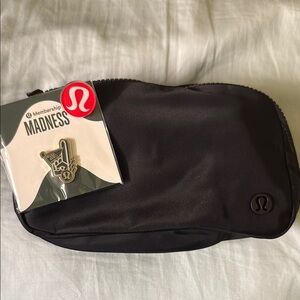 Lululemon Limited Edition All Black Belt Bag with Removable Pins